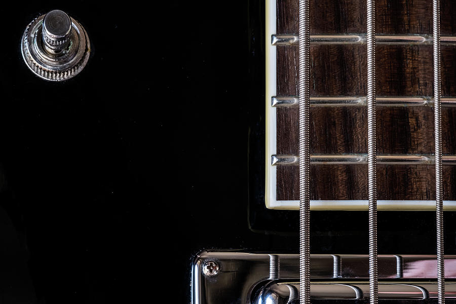Black Bass Guitar Abstract Two Photograph by Glenn DiPaola