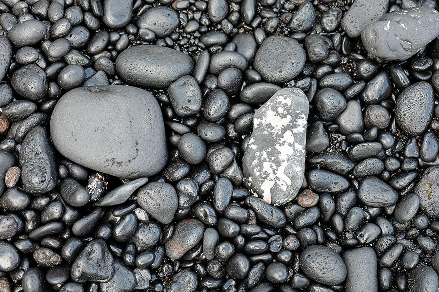 Black Beach Stones Photograph by Craig A Walker
