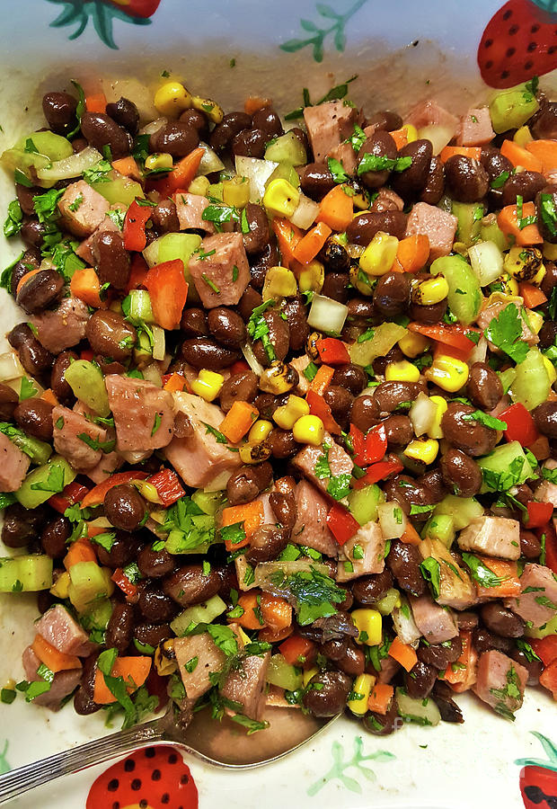 Black Bean Salad With Ham Photograph