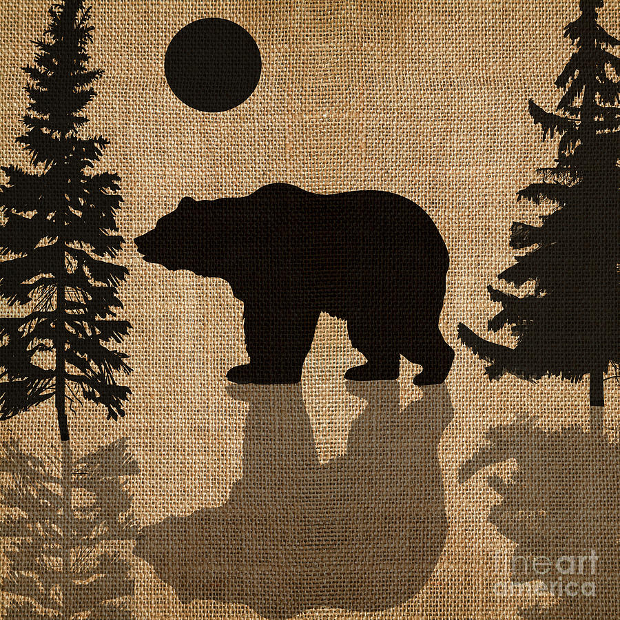 Black Bear Moon Digital Art by Mindy Sommers