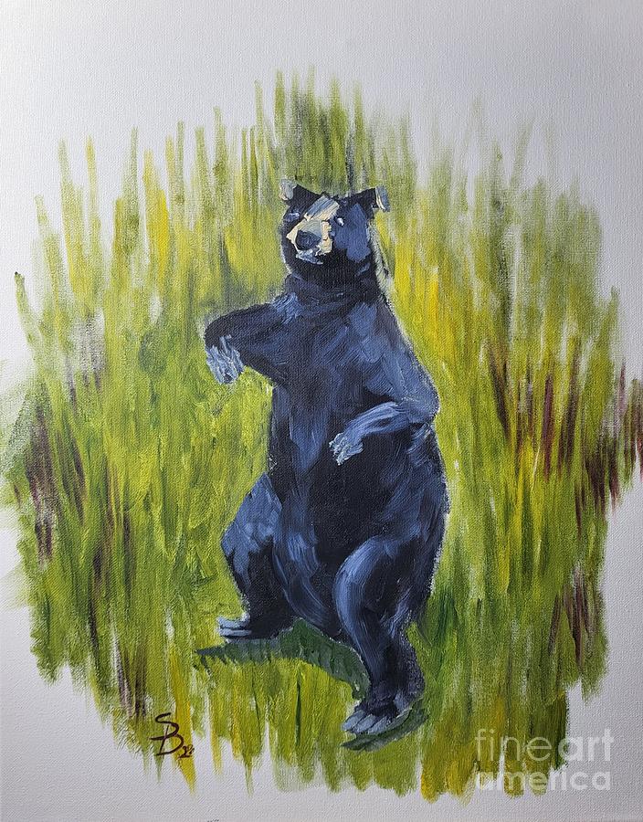 Black Bear Painting by Stacy C Bottoms