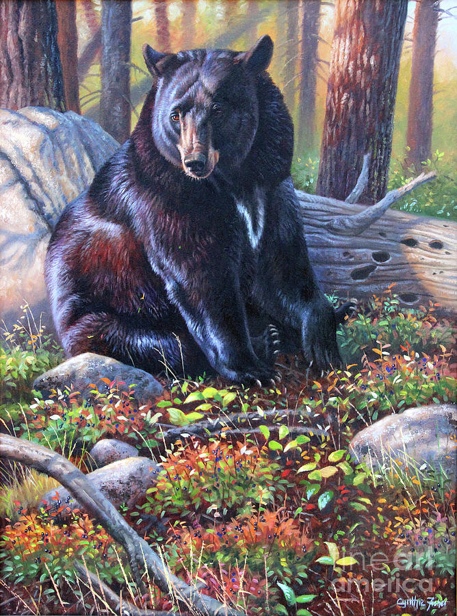Black Bear Painting - Black Beardom by Cynthie Fisher
