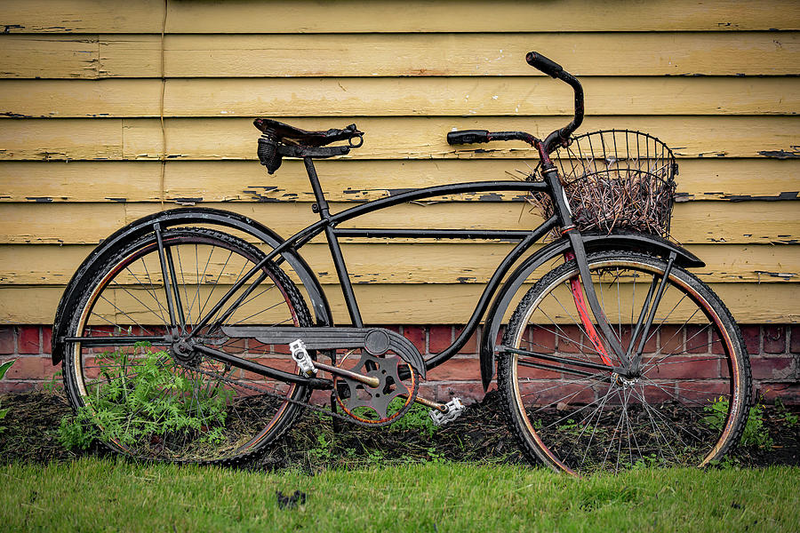 Black Bike Photograph by Ray Congrove