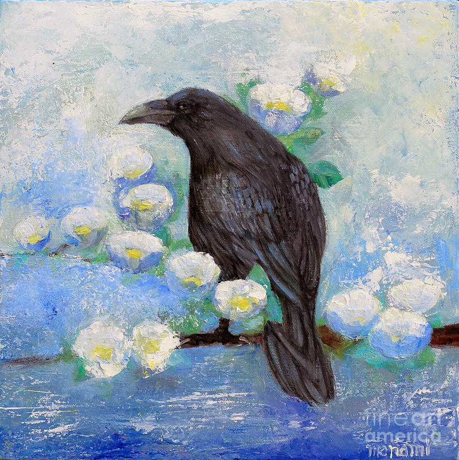 Black Bird Painting by Manami Lingerfelt