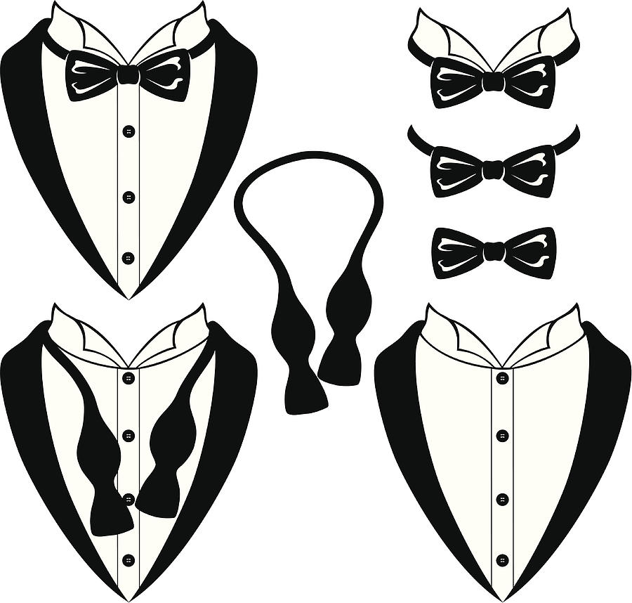 Black Bow Ties Drawing by Enchanted_glass