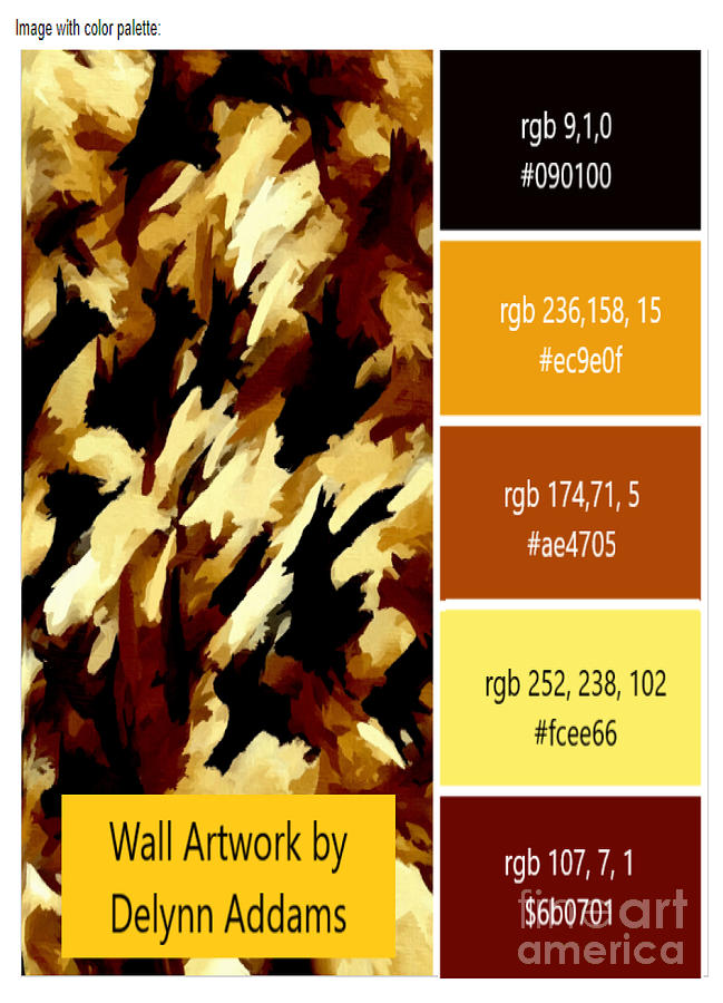 Black Brown Tan Abstract Wall Art Painting Swatch for Home Decor Digital Art by Delynn Addams