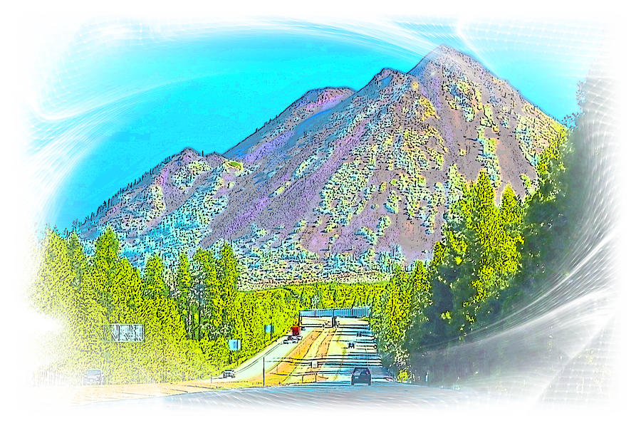 Black Butte Mountain Watercolor Digital Art