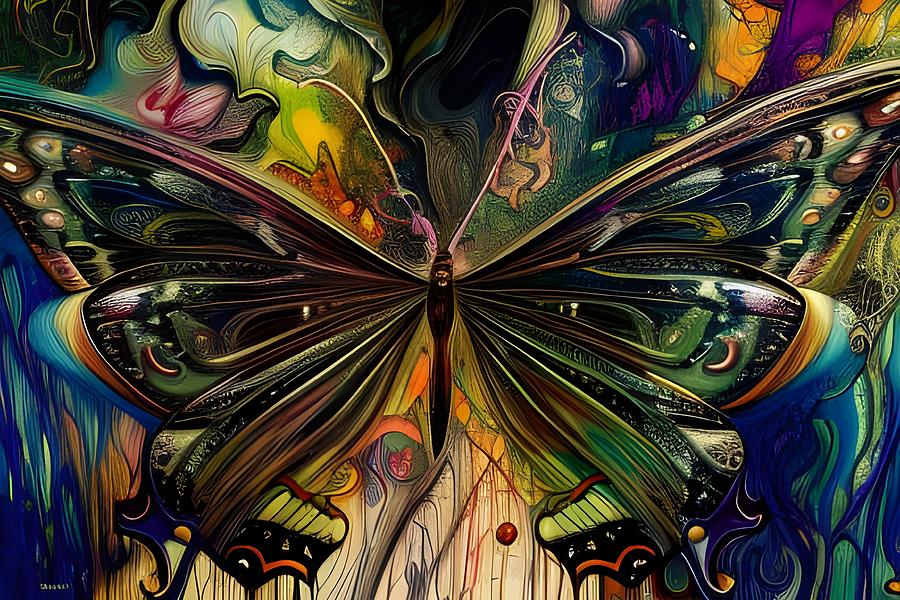 Black Butterfly  Digital Art by Beverly Read