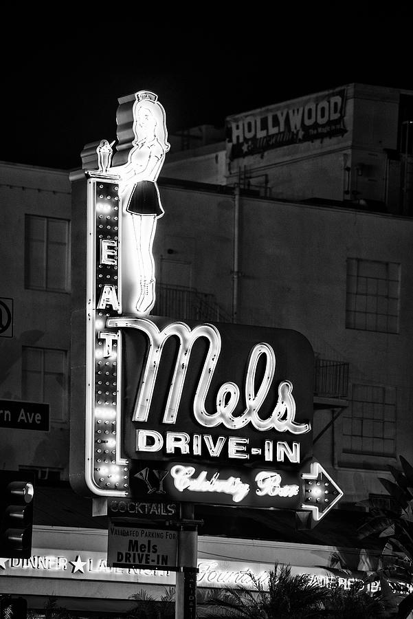 Black California Series - Hollywood Drive-In Photograph by Philippe HUGONNARD