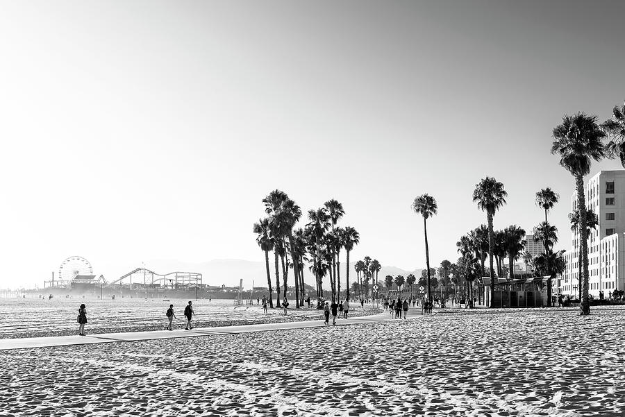 Black California Series - Santa Monica Beach #02 Photograph by Philippe HUGONNARD