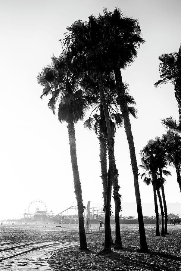 Black California Series - Santa Monica Beach Photograph by Philippe HUGONNARD