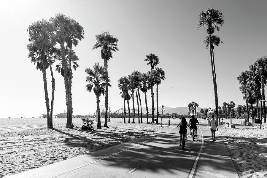 Black California Series - Santa Monica Boardwalk Photograph by Philippe HUGONNARD
