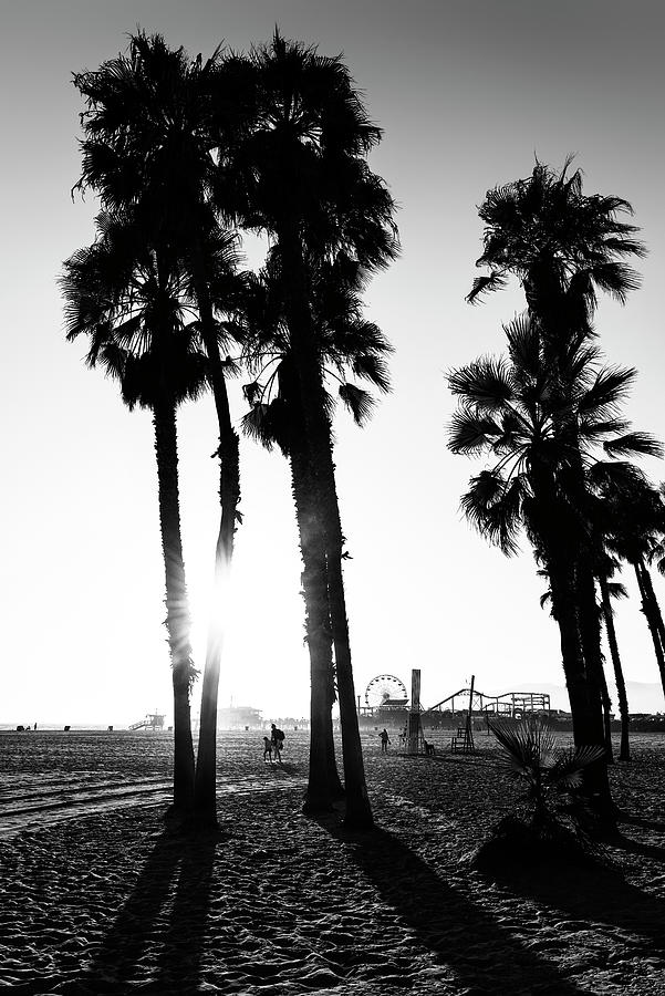 Black California Series - Santa Monica Sunset Photograph by Philippe HUGONNARD