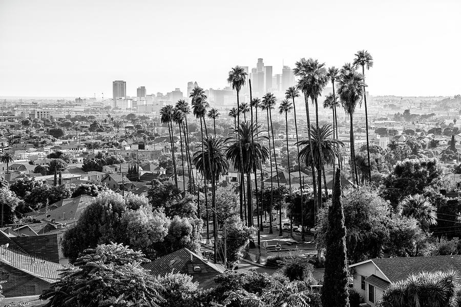 Black California Series - The Los Angeles Skyline Photograph by Philippe HUGONNARD