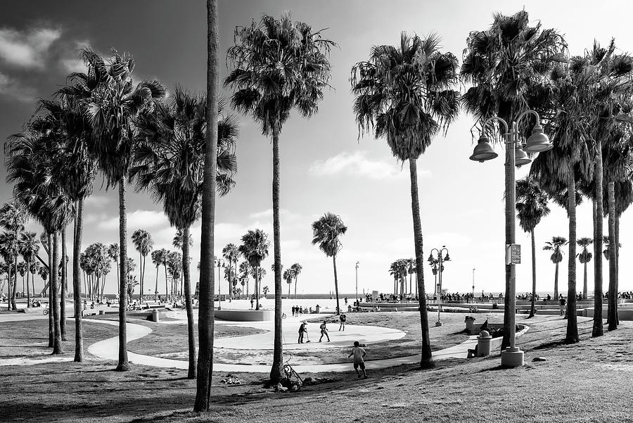 Black California Series - Venice Beach Skate Park Photograph by Philippe HUGONNARD