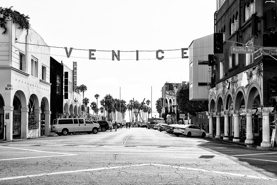 Black California Series - Venice Pacific Avenue Photograph by Philippe HUGONNARD