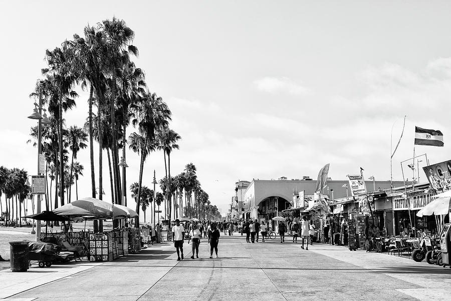 Black California - Venice Beach Boardwalk II Photograph by Philippe HUGONNARD