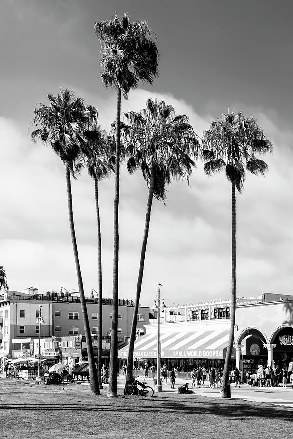 Black California - Venice Beach Boardwalk Photograph by Philippe HUGONNARD