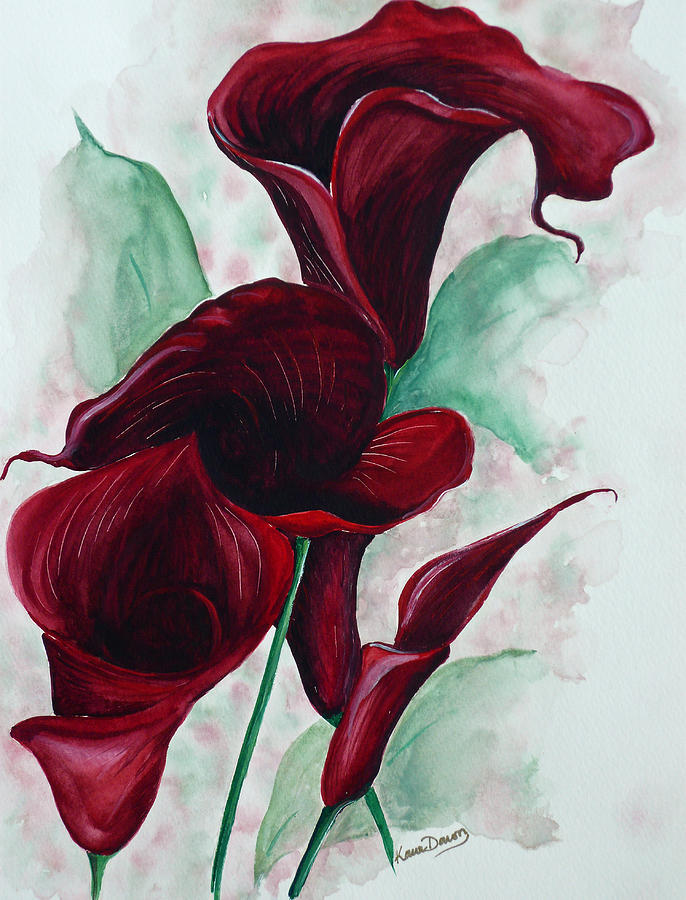 Black Callas Painting by Karin  Dawn Kelshall- Best
