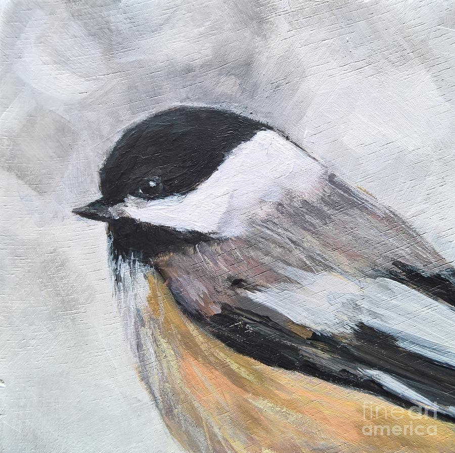 Black-Capped Chikadee Painting by Lisa Dionne
