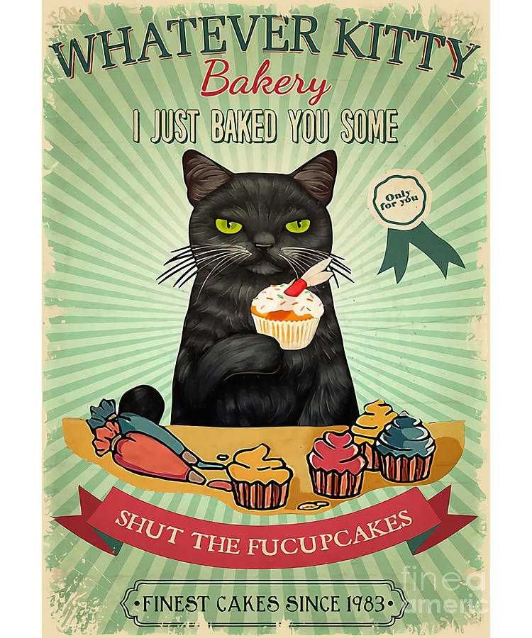 BLACK CAT BAKERY FUCUPCAKES nostalgia Painting by Handsley Nguyen ...