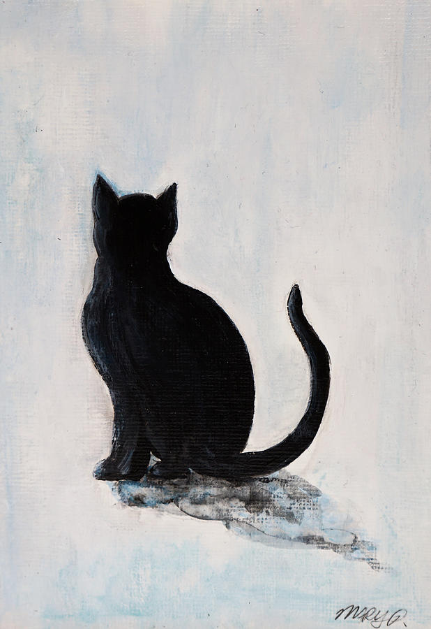 Black Cat - Original Painting by Mary Samek - Fine Art America