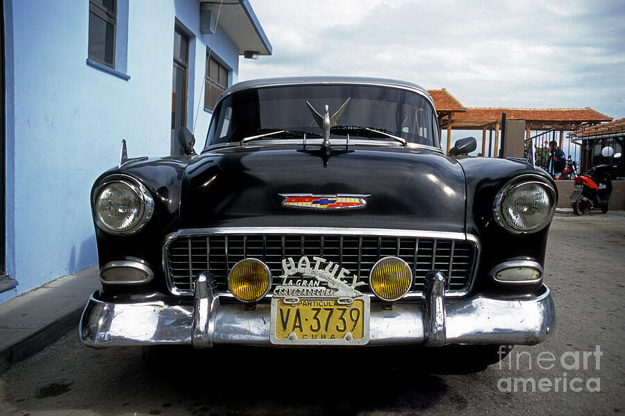 Black Chevrolet Bel Air Cuba Photograph by James Brunker