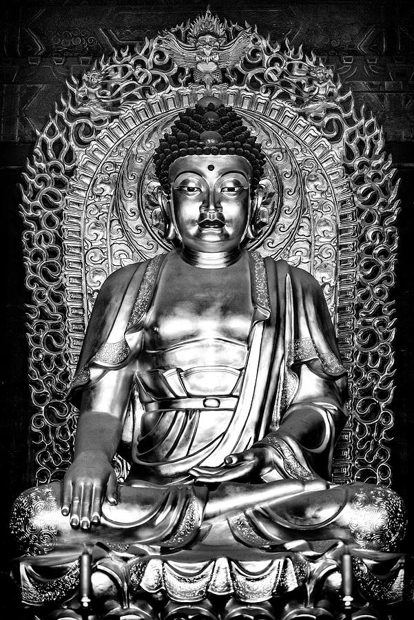 Black China Series - Buddha Photograph by Philippe HUGONNARD