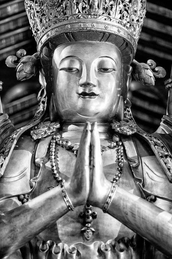Black China Series - Buddha Prayer Photograph by Philippe HUGONNARD