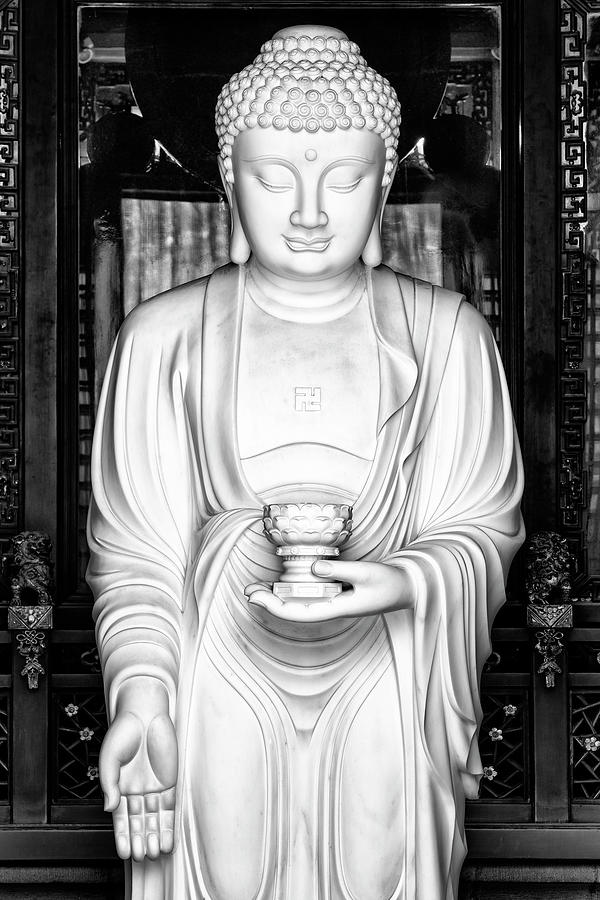 Black China Series - Serenity Buddha Photograph by Philippe HUGONNARD