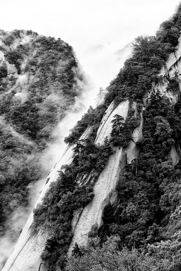 Landscape Photograph - Black China Series - The Mount Huashan by Philippe HUGONNARD