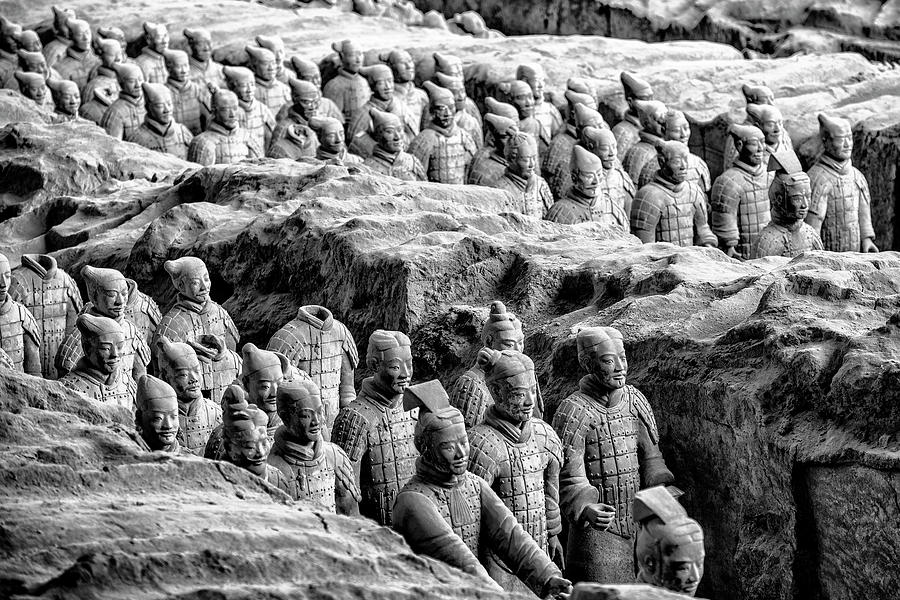 Black China Series - The Terracotta Warriors I I Photograph by Philippe HUGONNARD