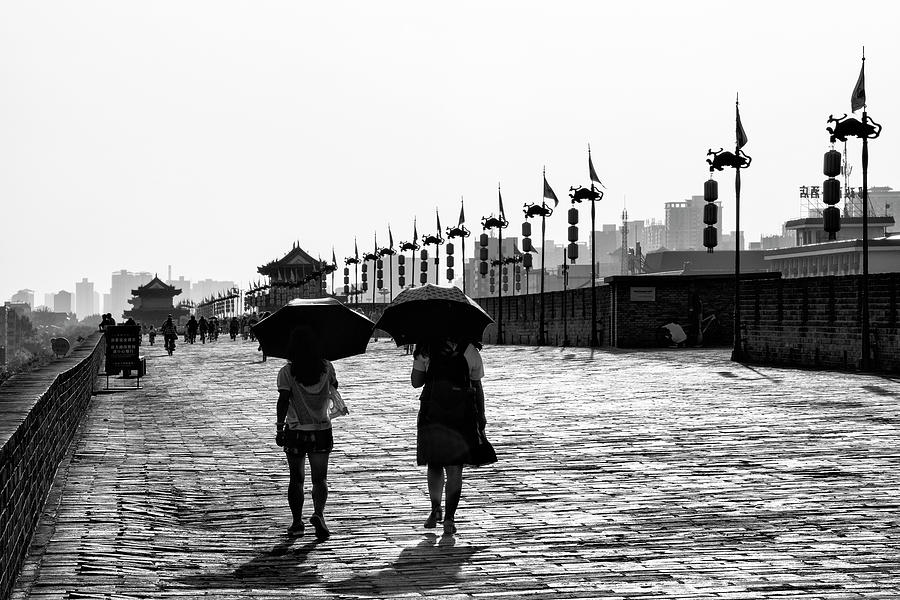 Black China Series - Walk on the City Walls Photograph by Philippe HUGONNARD