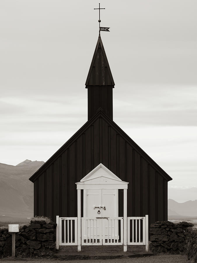 Black Church Iceland Photograph by Donnie Whitaker