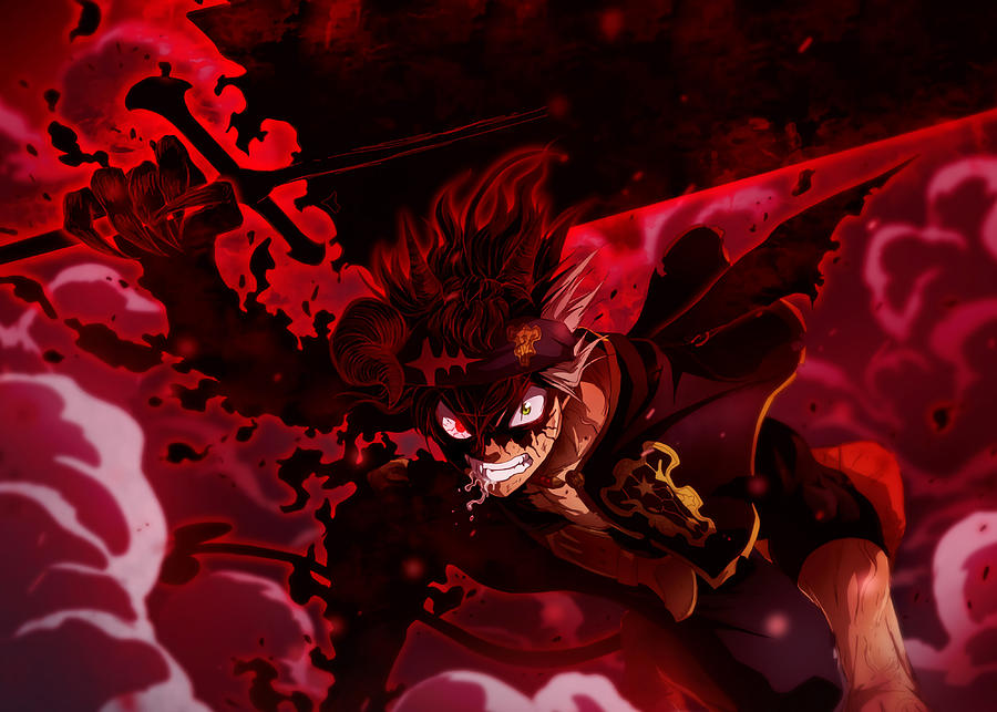 Black Clover Demon Asta aesthetic Painting by Jessica Lee