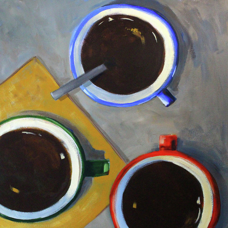 Black Coffe Painting by Nancy Merkle