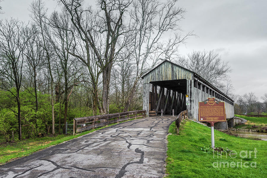 Black Covered Bridge - Oxford - Ohio Photograph by Gary Whitton
