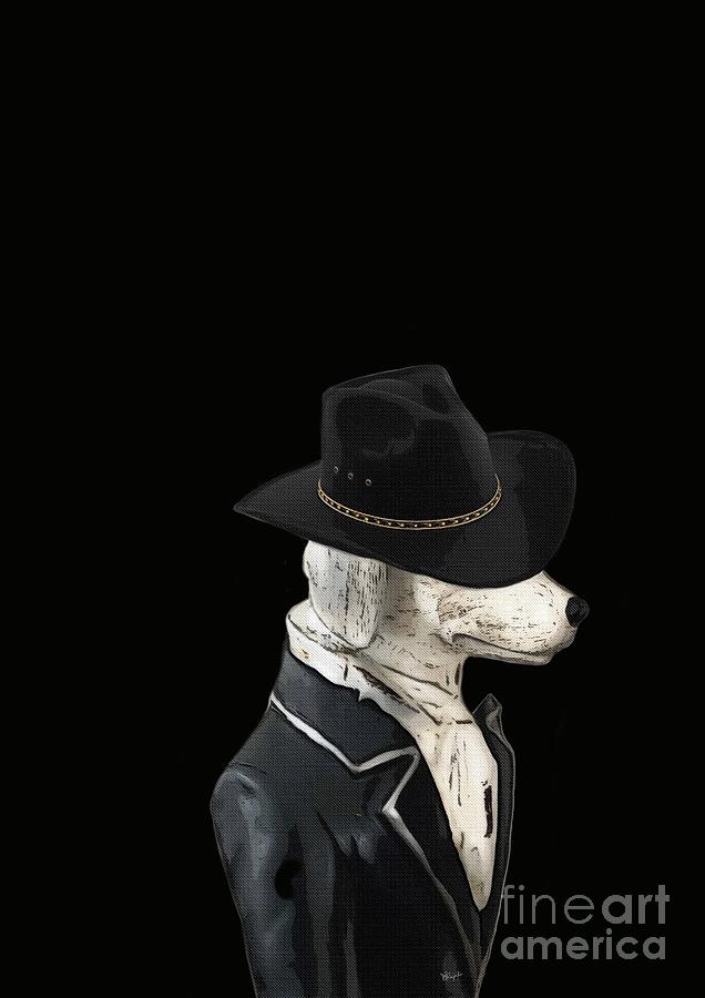 Black Cowboy Hat Digital Art by Diana Rajala