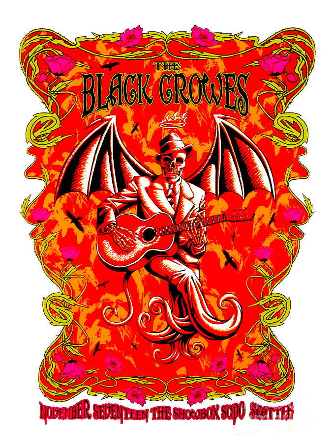 Black Crowes Digital Art by Steven Parker