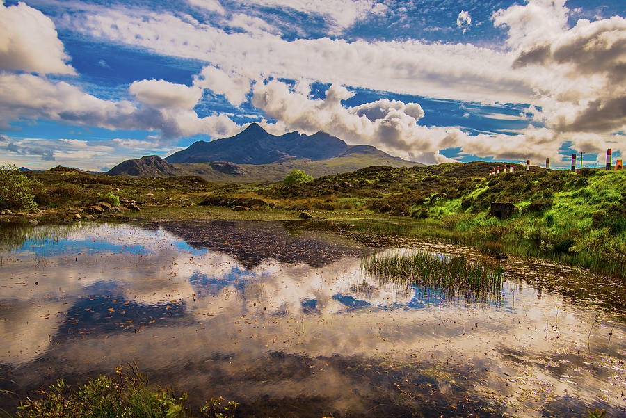 Mountain Photograph - Black Cuillins And Pond II by Steven Ainsworth