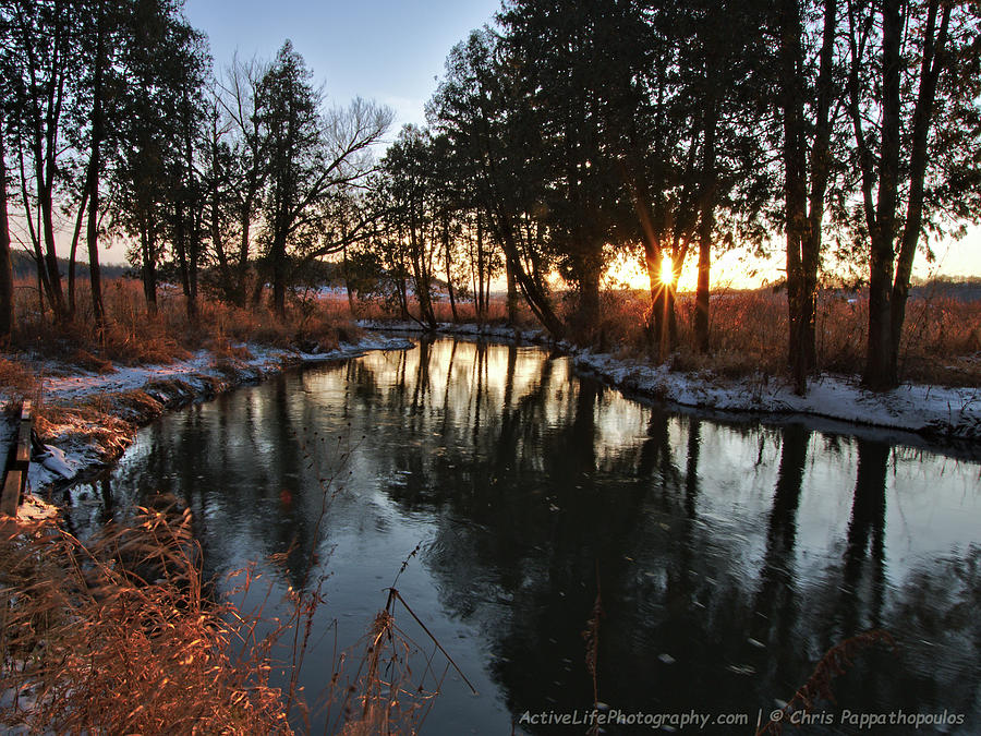 Black Earth Creek Sunset Photograph by Chris Pappathopoulos