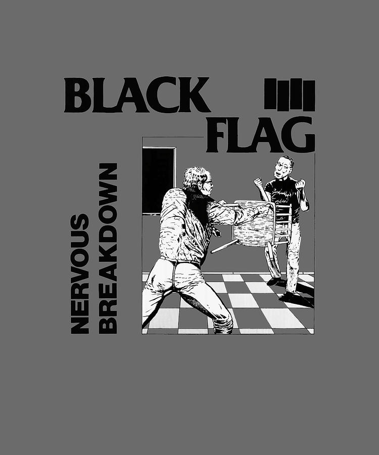 Black Flag Nervous Breakdown High Quality Painting by Mia Oscar - Fine ...