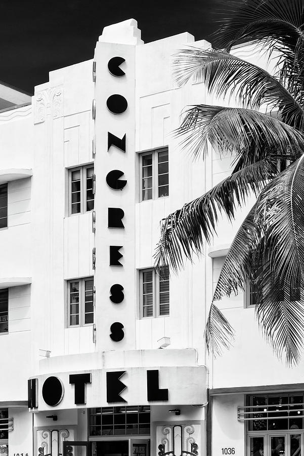 Black Florida Series - Art Deco Hotel Photograph by Philippe HUGONNARD