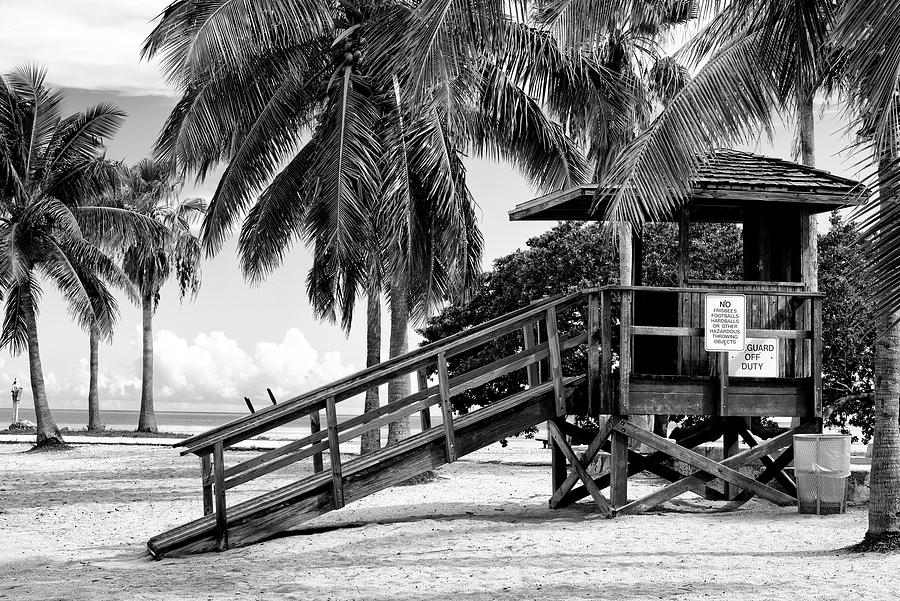 Black Florida Series - Baywatch Miami Photograph by Philippe HUGONNARD