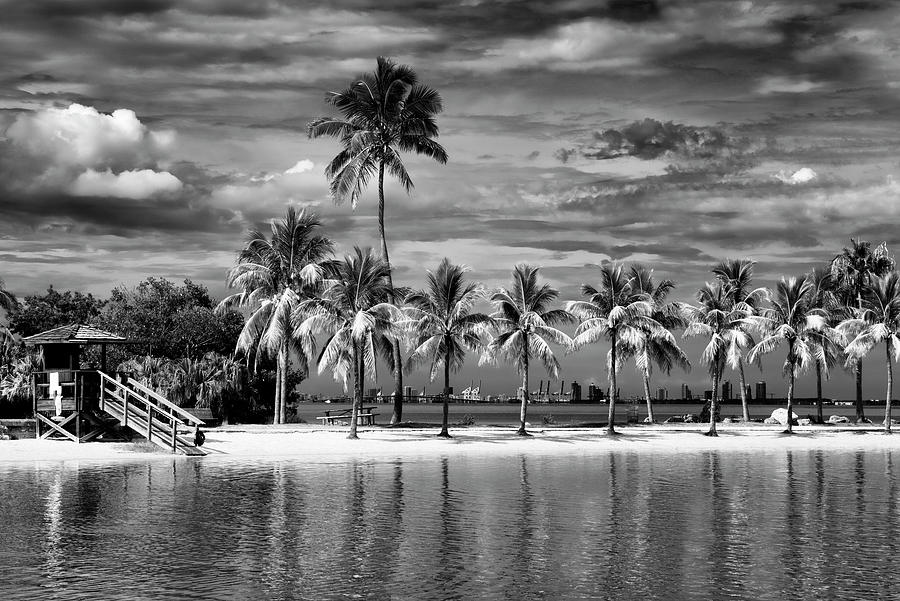 Black Florida Series - Coconuts Beach Miami Photograph by Philippe HUGONNARD