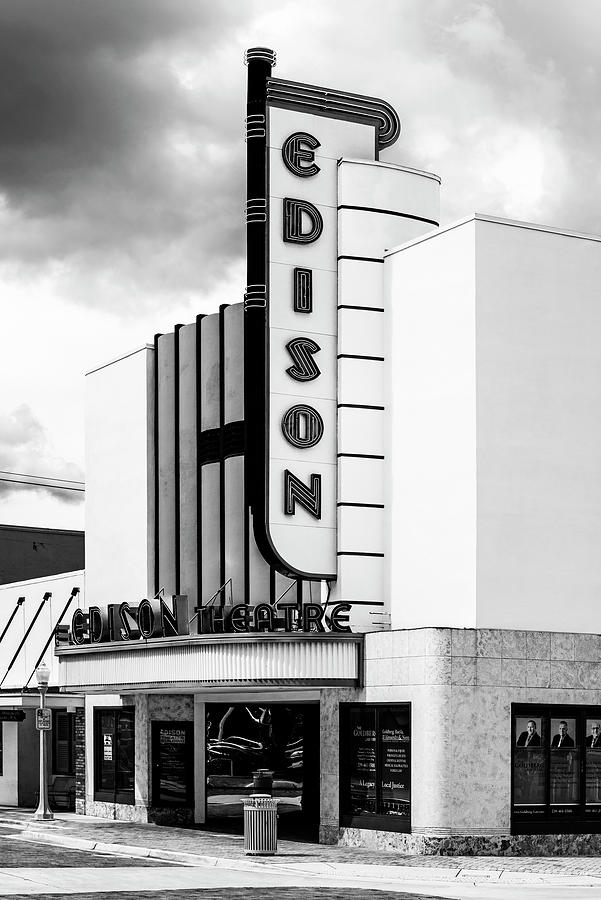 Black Florida Series - Edison Theatre Photograph by Philippe HUGONNARD