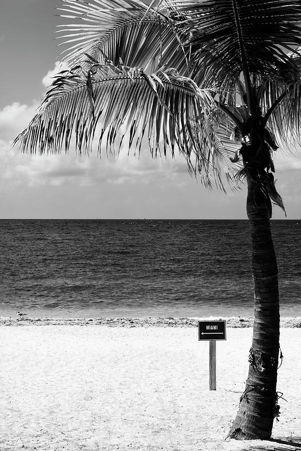 Black Florida Series - Go to Miami Photograph by Philippe HUGONNARD