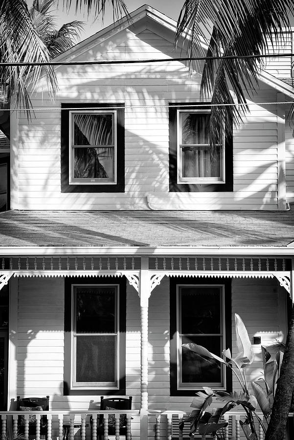Black Florida Series - Key West Colonial architecture Photograph by Philippe HUGONNARD