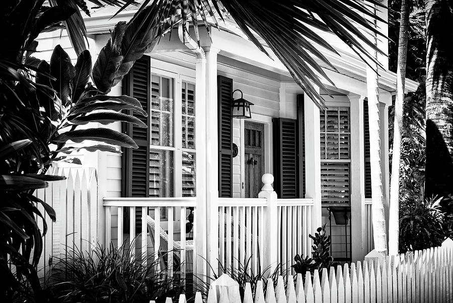 Black Florida Series - Key West House Photograph by Philippe HUGONNARD