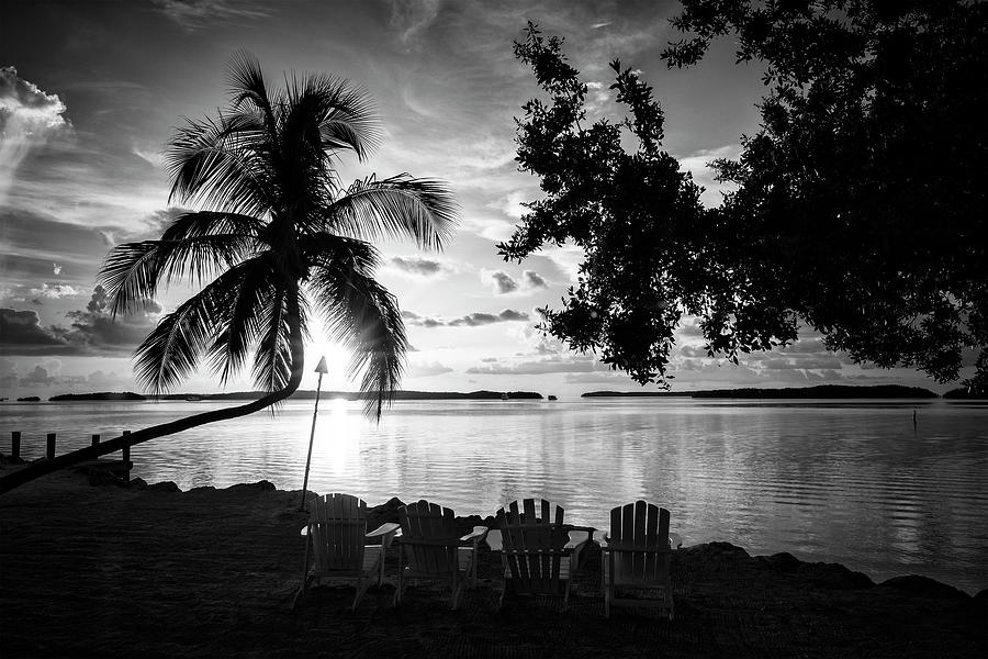 Black Florida Series - Key West Sunset Photograph by Philippe HUGONNARD